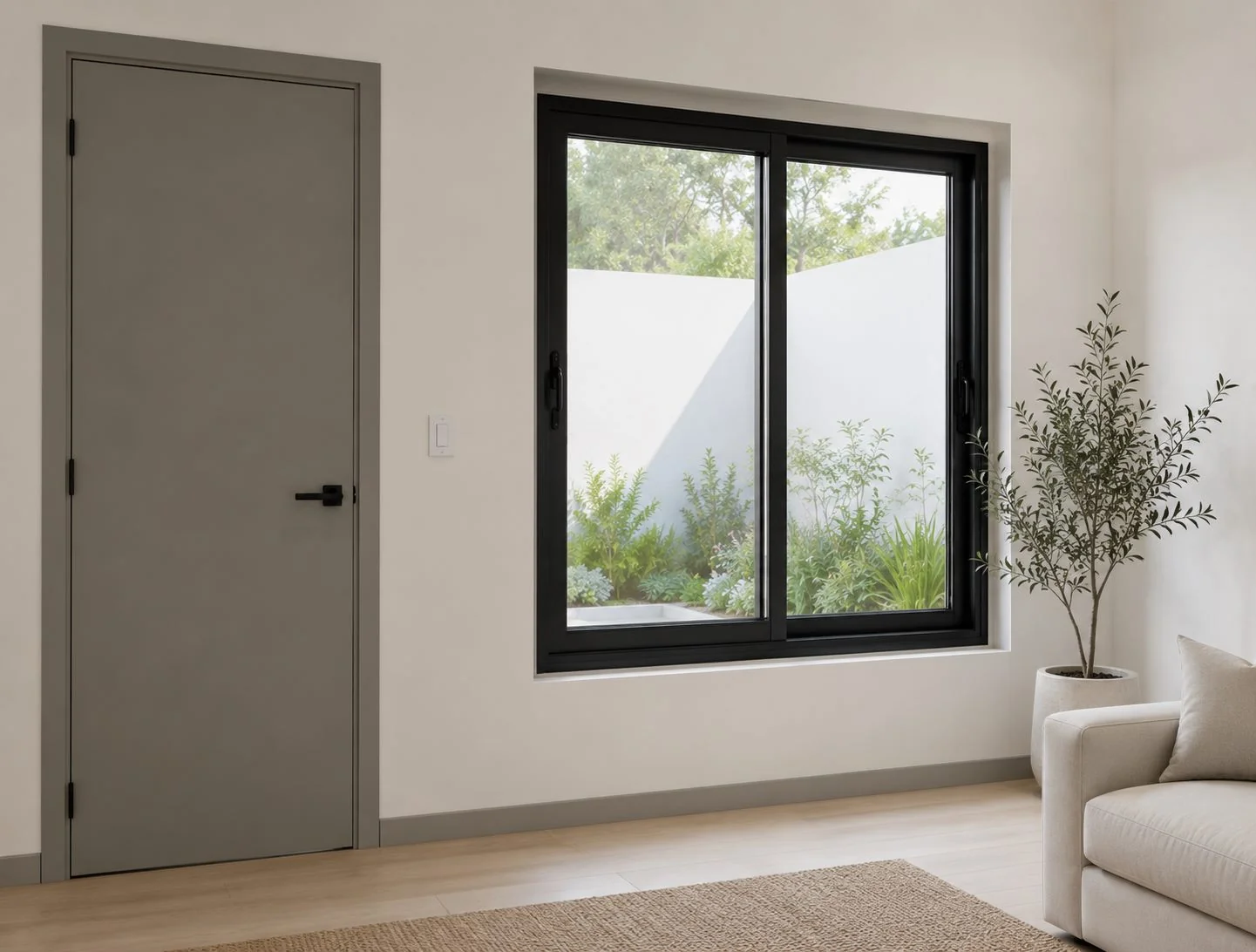 Casement impact windows on a modern Florida home