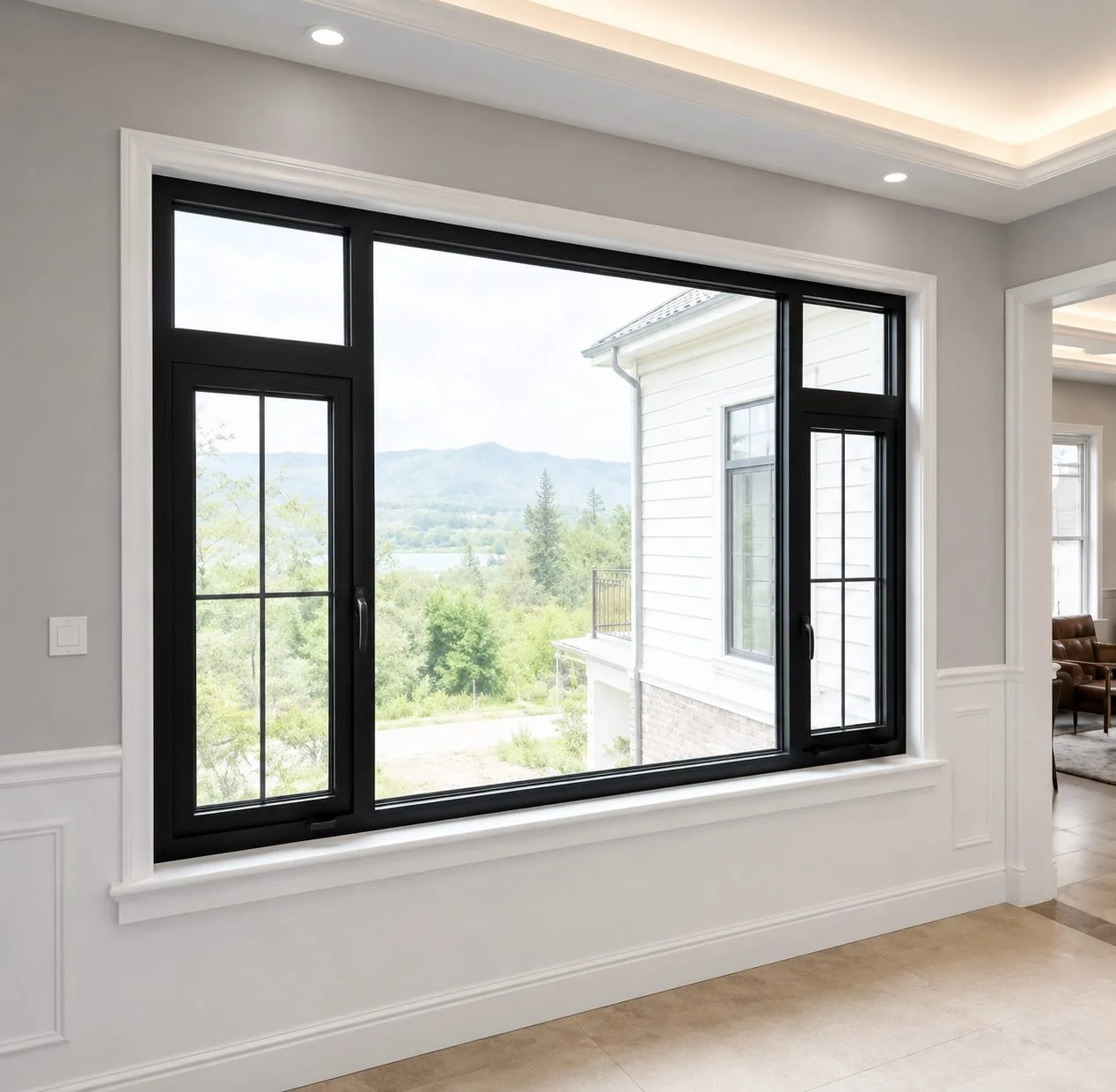 Florida home with energy-efficient impact windows reducing solar heat gain
