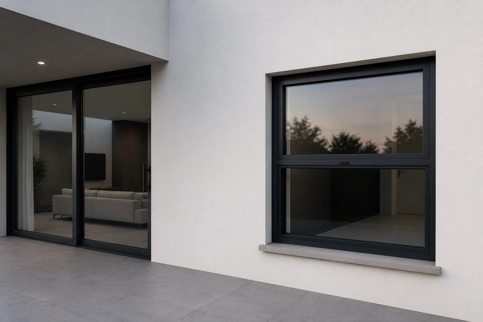 American-made single-hung impact window installed by GlassIQ